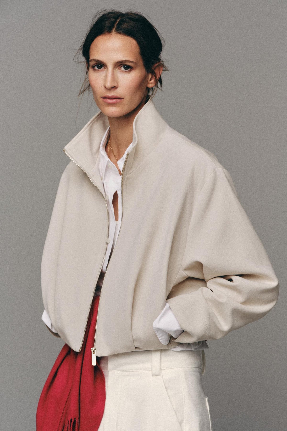 Stand Collar Bomber Jacket